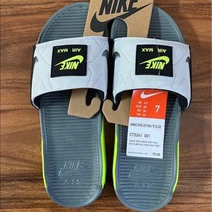 dark blue nike slides